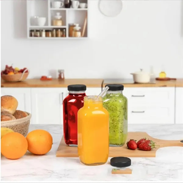 16OZ Juice Bottles w/ Lids