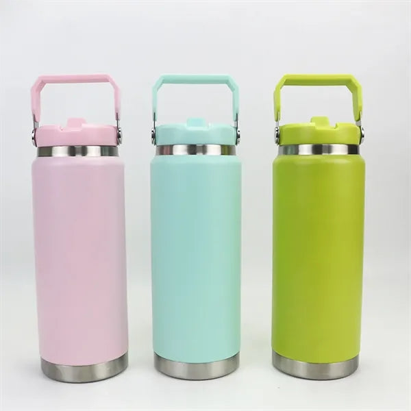 27Oz Double Wall Insulated Stainless Steel Tumbler W/ Lid