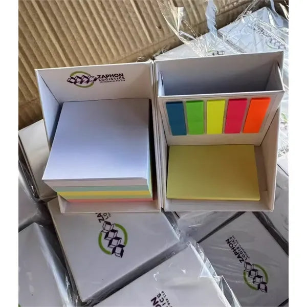 Foldable Cube Memo Box Sticky Notes with Pen Holder