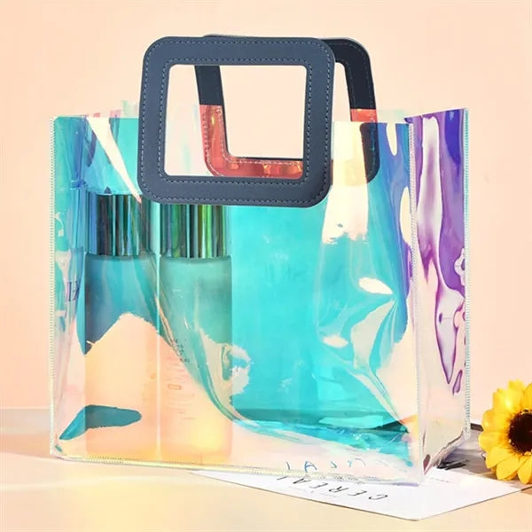 Holographic Transparent PVC Tote Bag