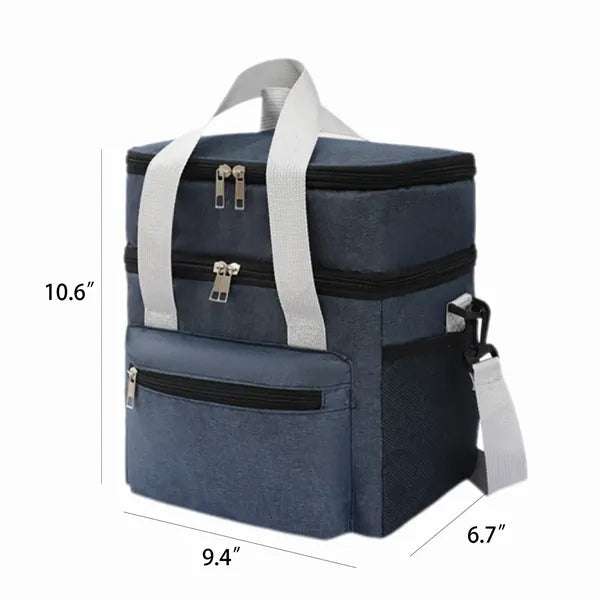 Portable Double-Deck Outdoor Picnic Bag