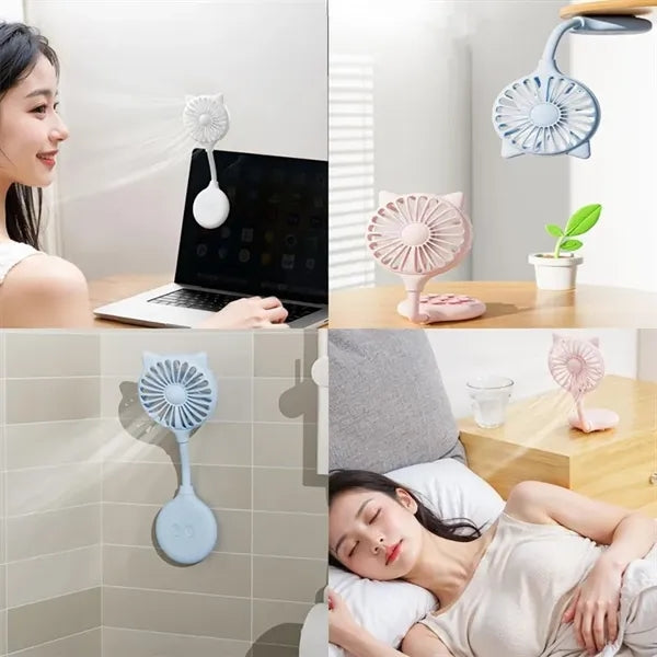Suction Cup Mini Fan with Cat Ear