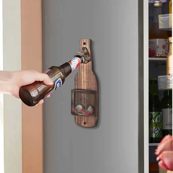 Wall Mounted Wooden Bottle Opener