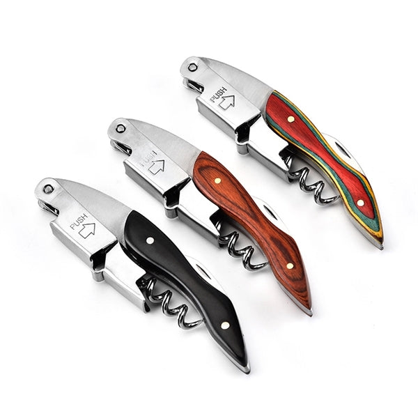 Stainless Steel with Wood Wine Bottle opener