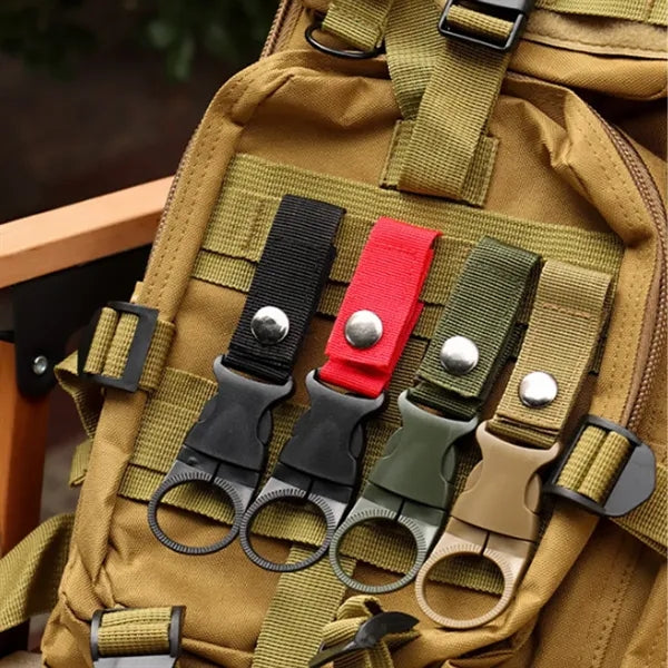 Tactical Bottle Holder Clip with Webbing Strap
