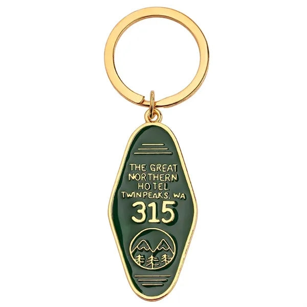 Enamel keychain for motels