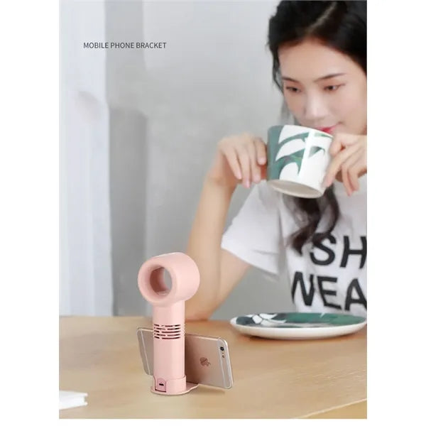 Portable USB Rechargeable Bladeless Mini Fan Handheld