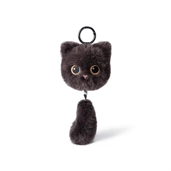 6-Inch Plush Feline Keychain Pendant