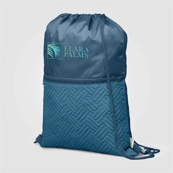 Sora Recycled 210D Quilted Drawstring Bag 6L -ColorJet