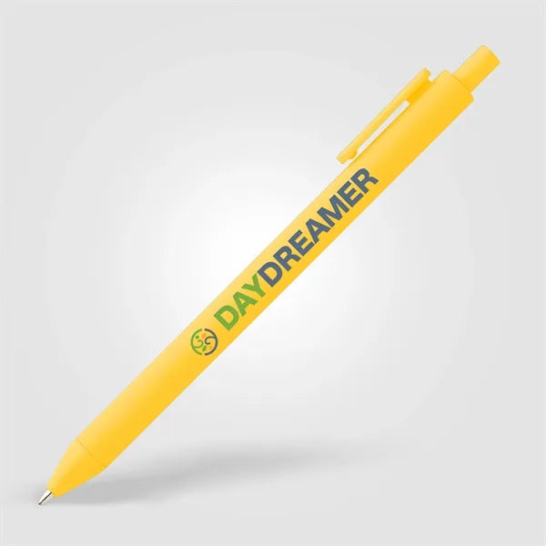 Bloom Recycled Plastic Retractable Soft Touch Pen - ColorJet