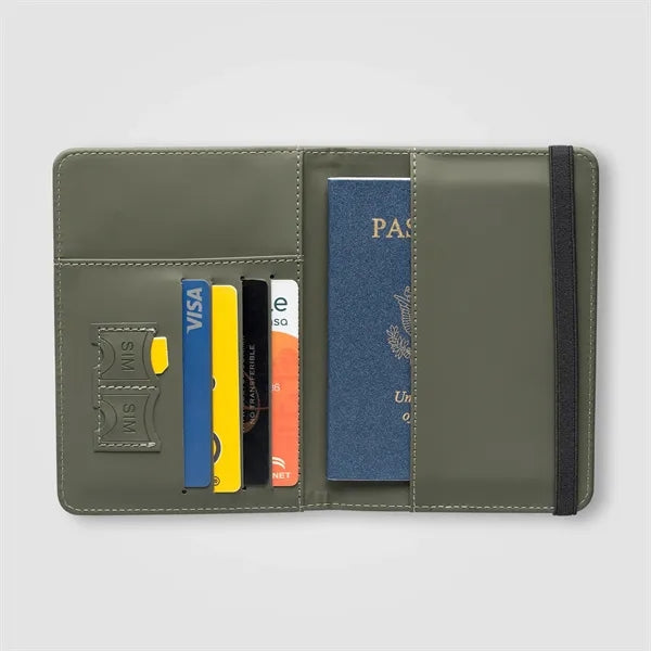 Malmo Recycled Plastic Passport Travel Wallet