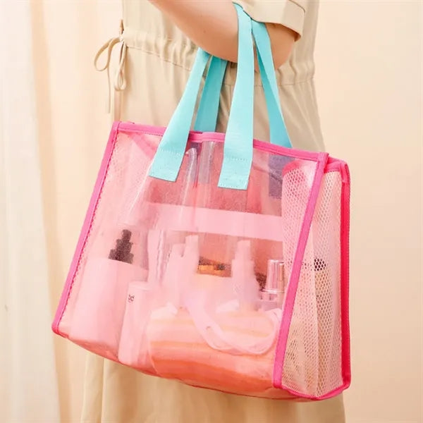 Clear PVC Waterproof Travel Cosmetic Toiletry Beach Tote Bag