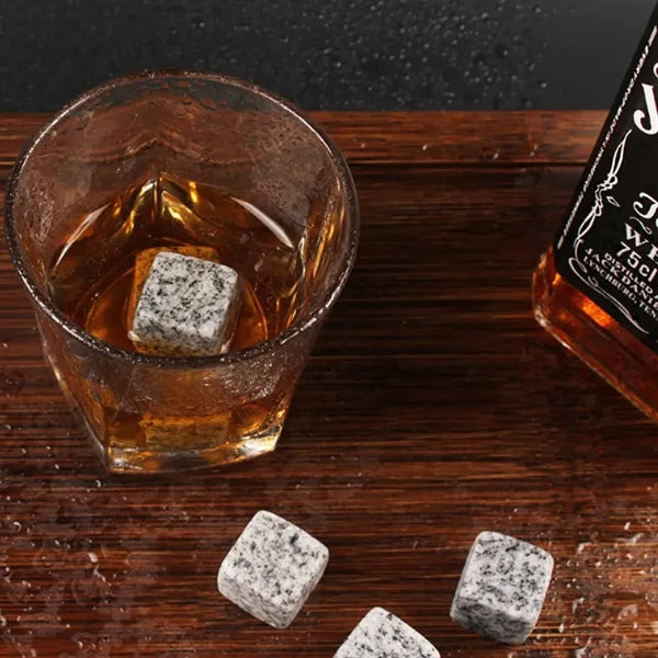 Premium Whiskey Stones Gift Set in Wooden Box