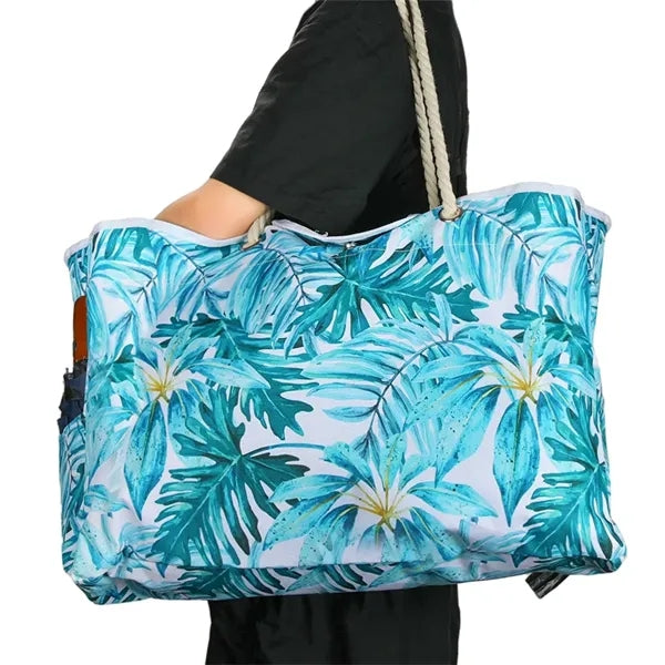 Waterproof Sandproof Spacious Rope Handle Beach Tote Bag