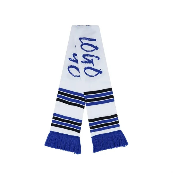 Jacquard Knit Soccer Scarf With Tassel