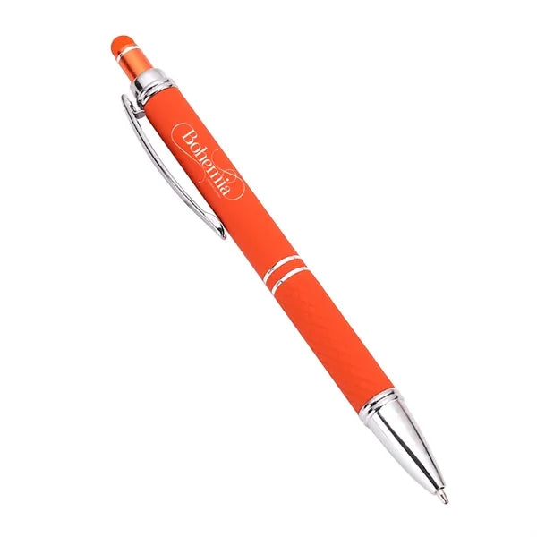 Matte-Finished Glued Metal Aluminum Barrel Ballpoint Pen