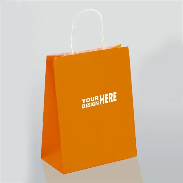 Matte Color Paper Shopper Kraft Tote Bag