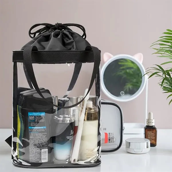Stadium Approved Clear PVC Travel Cosmetic Tote Bag