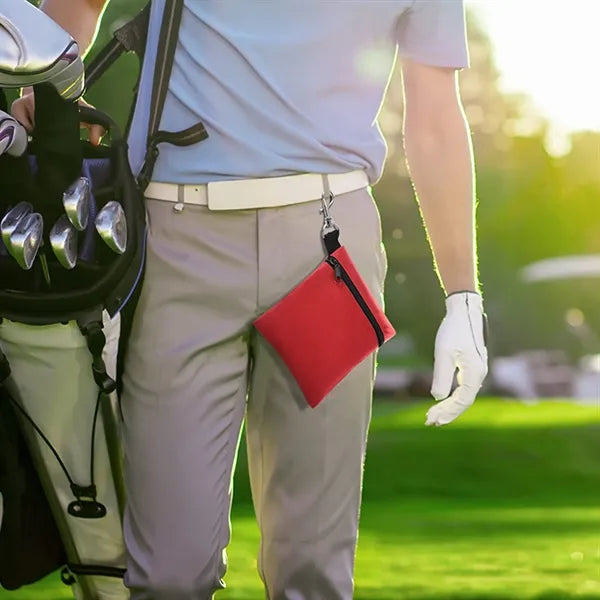 Zipper-Close Golf Ball Pouch
