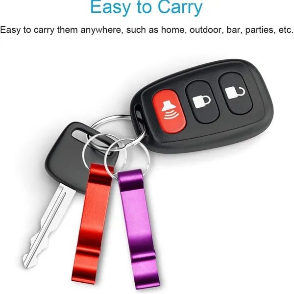 Portable Aluminum Creative Bottle Opener With Keychain