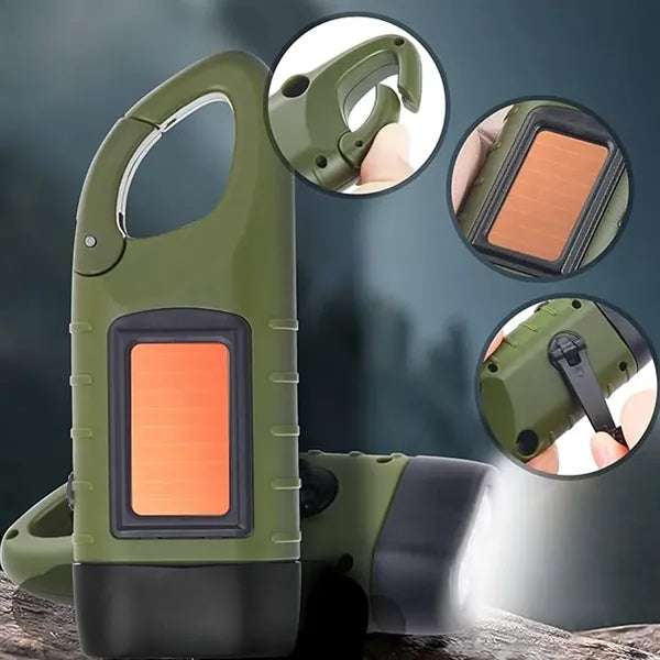 Hand Crank Solar Powered Flashlight