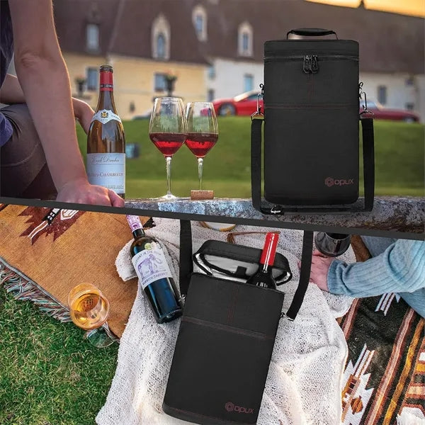 2 Bottle Insulated Leakproof Wine Cooler Bag