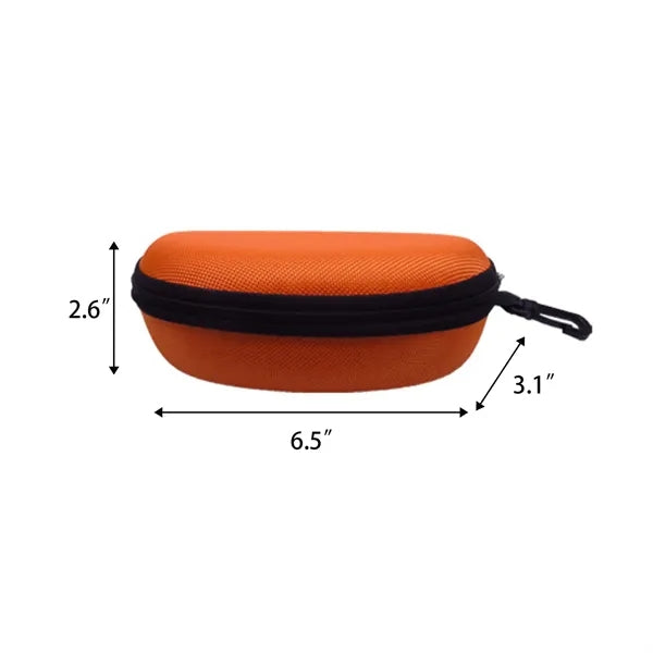 Portable EVA Sunglasses Case with Zipper & Clip-On