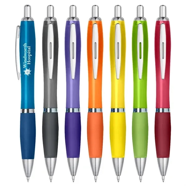 Nash ballpoint pen with coloured barrel and grip