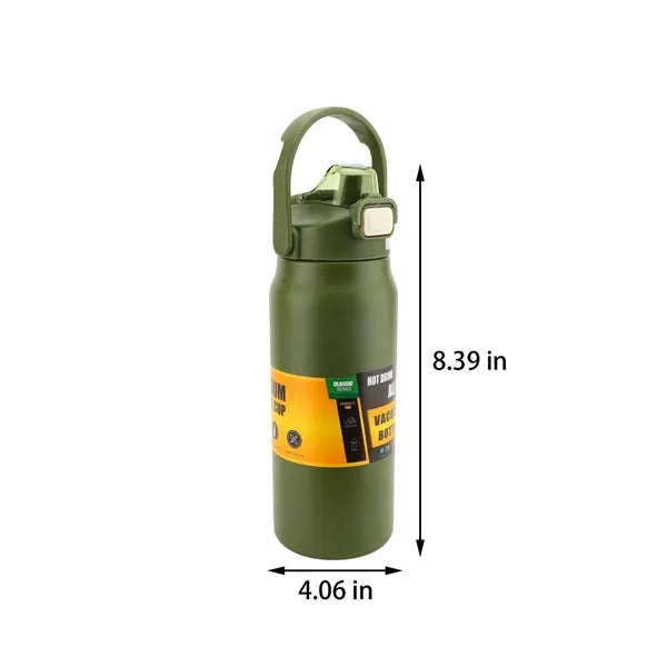 27 OZ Portable large Capacity Stainless Steel Straw Bottle