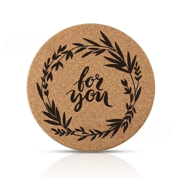 3.75" Round Cork Coasters For Drinks