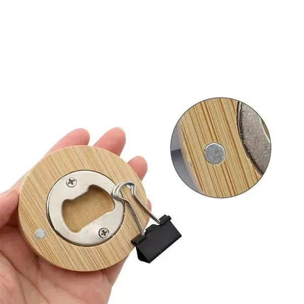 Magnetic Bamboo Bottle Opener