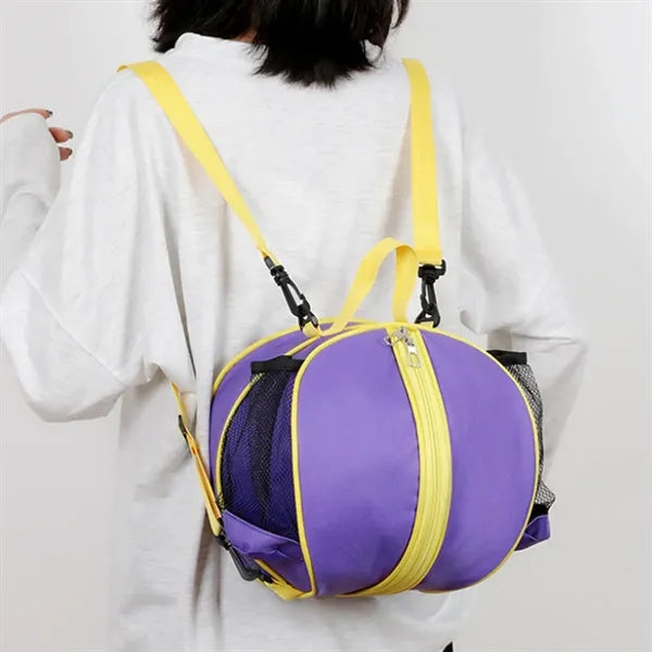 Multi-Functional Mesh Sports Ball Backpack & Shoulder Tote