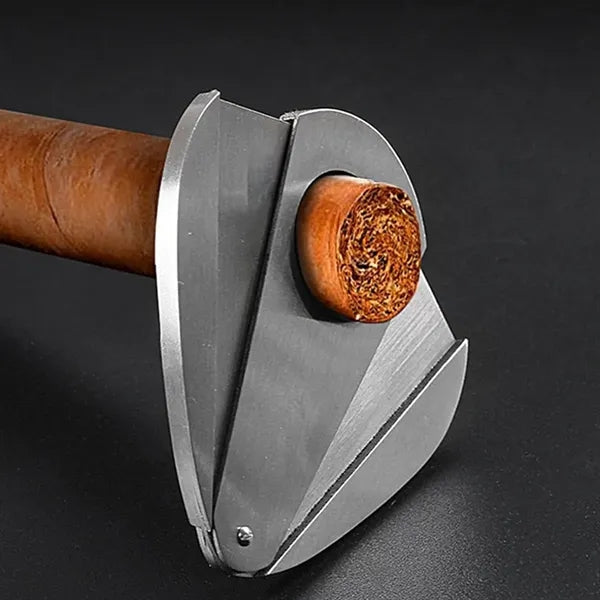 Premium Stainless Steel Cigar Cutter with Tear-Drop Design