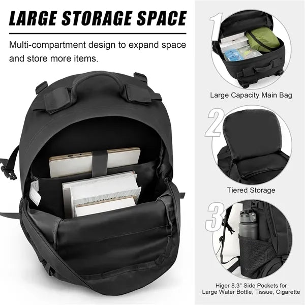 30L Tactical Backpack for Hiking Day Pack with Flag Patch