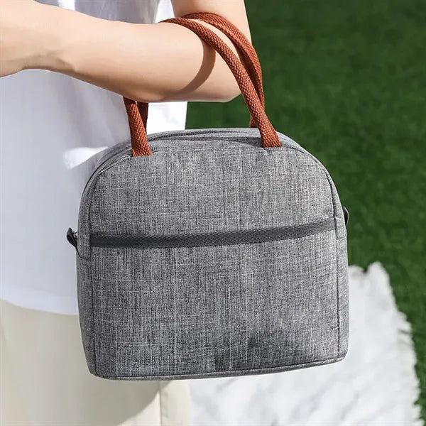 Insulated Thermal Lunch Cooler Tote Bag With Pocket