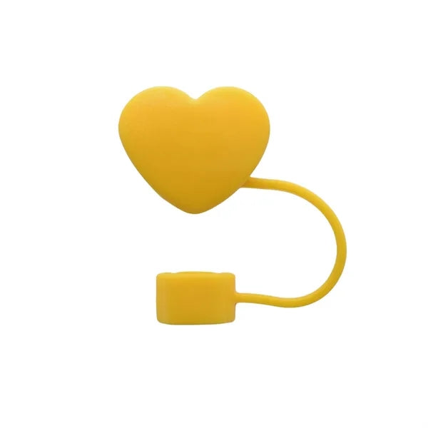 Heart Shape Straw Cover Silicone Cap for Tumbler Cups