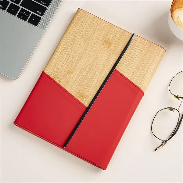 A5 Bamboo Pattern Notebook with PU Leather Cover