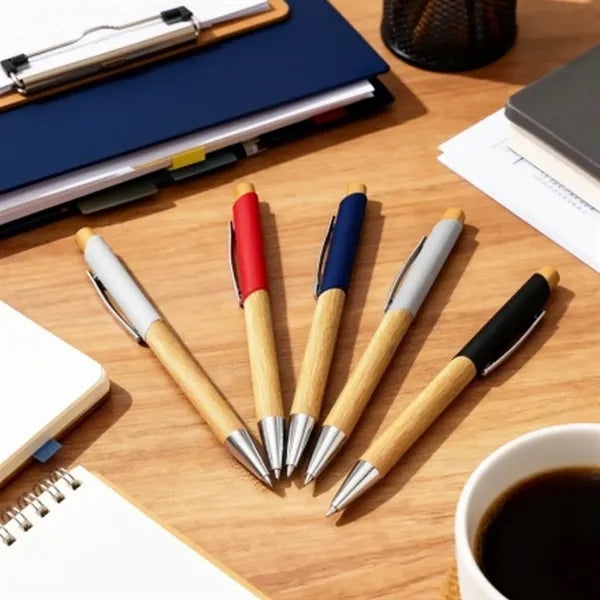Retractable Bamboo Gel Ink Pen