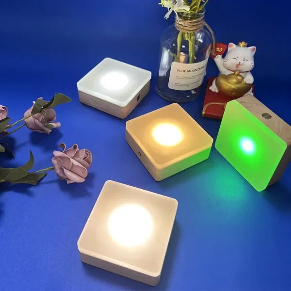 Wood Touch Night Light with Diffuser Panel USB Powered