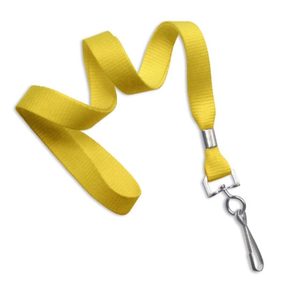 5/8" Blank Non-Breakaway Lanyards w Swivel Hook, Flat Ribbed