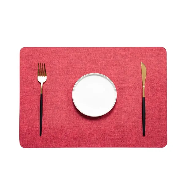 Faux Leather Placemat 16.9x11.8 in Multiple Colors