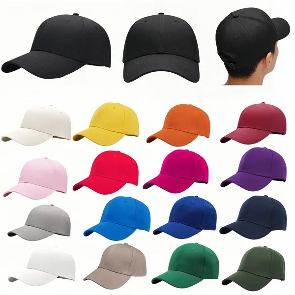 Unisex 100% Cotton Adjustable Classic Baseball Cap