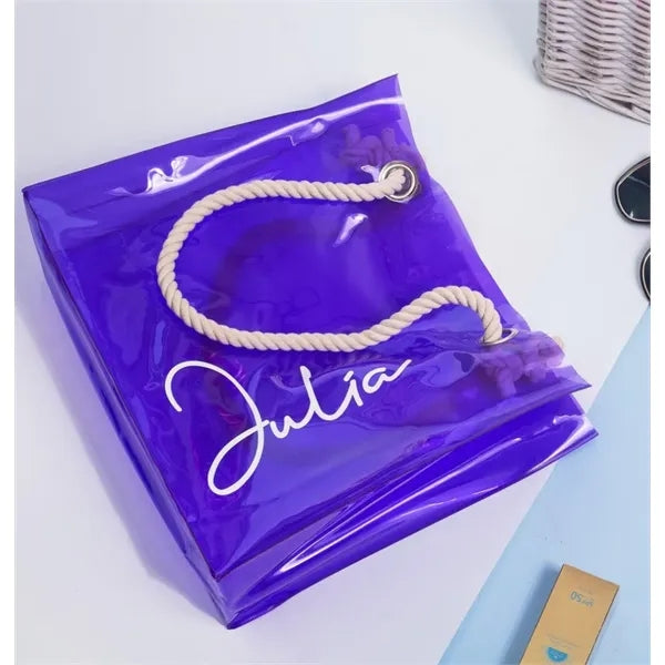 Clear Beach Tote Bag Transparent Plastic PVC