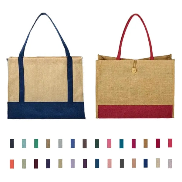 Eco-Friendly Canvas Bottom Stitching Linen Tote Bag