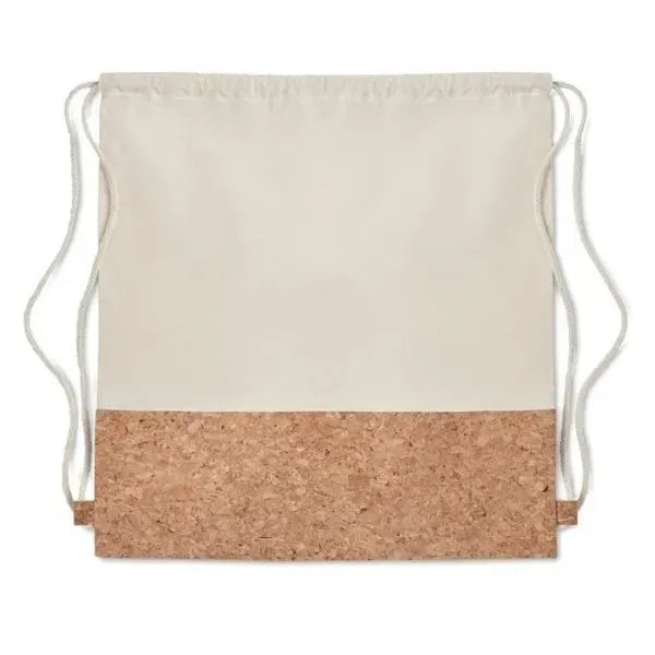 Eco-Friendly Canvas and Cork Drawstring Bag
