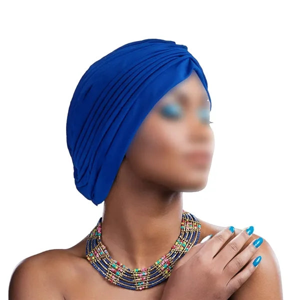 Vintage Polyester Pleated Head Wrap Headband
