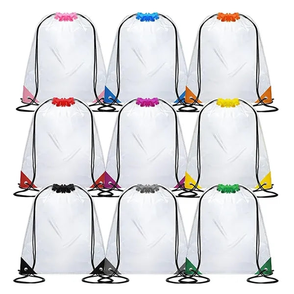 Waterproof Small Clear Drawstring Bags For Colleges Sport