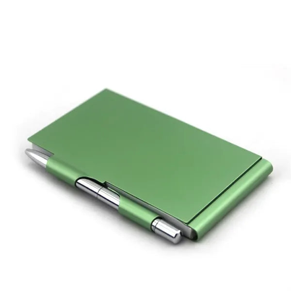 Small Pocket Notebook Notepad Aluminum Case With Metal Pen