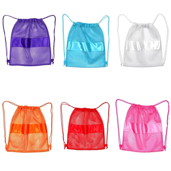 Mesh Drawstring Pouch Bag