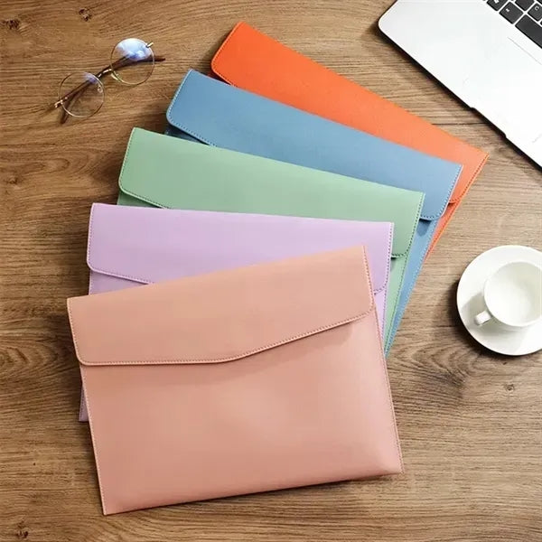 Large-capacity Business Office PU Leather Folder Bag